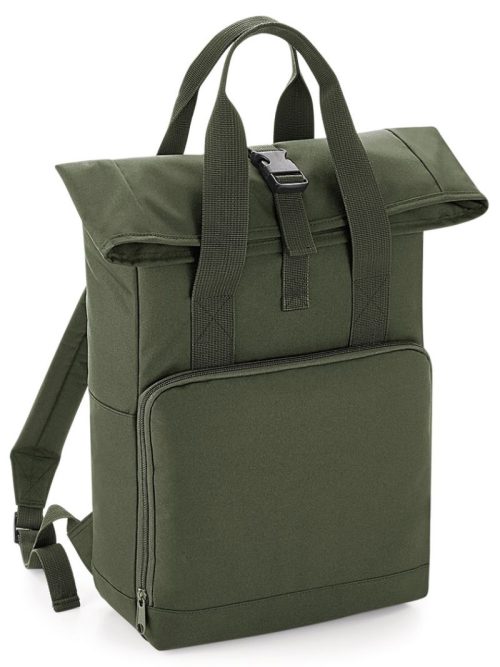 Olive Roll Top Back Pack