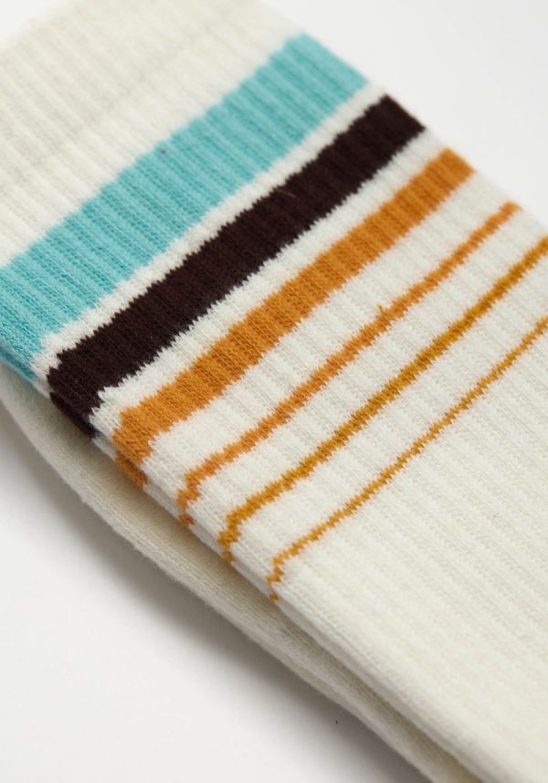 Teal Stripe Sports Socks