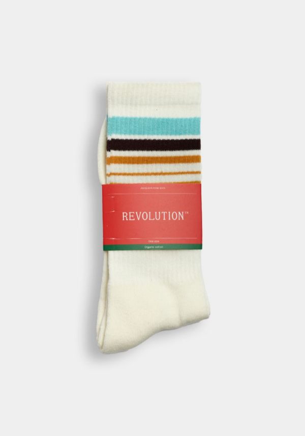 Teal Stripe Sports Socks