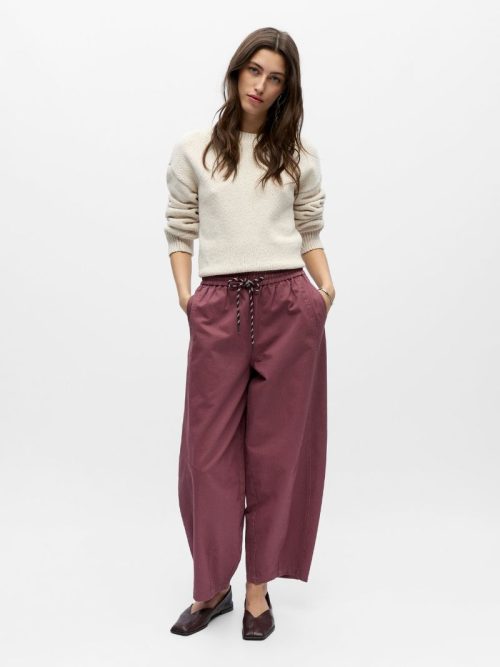 Natalie Rose Brown Barrel Leg Trousers