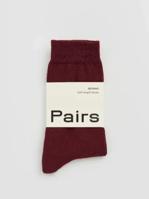 Pairs Dark Plum Merino Socks