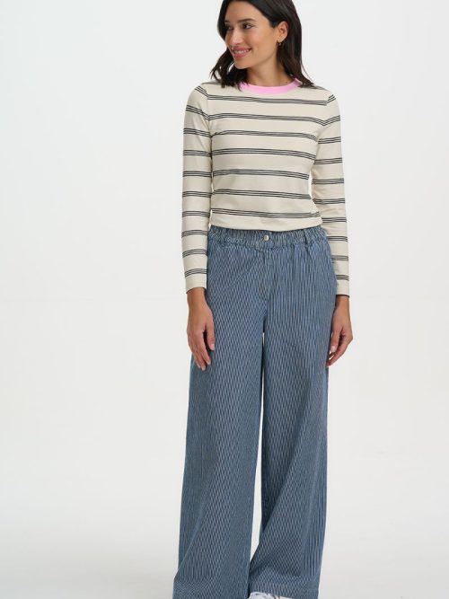 Fifi Wide Leg Stripe Trousers