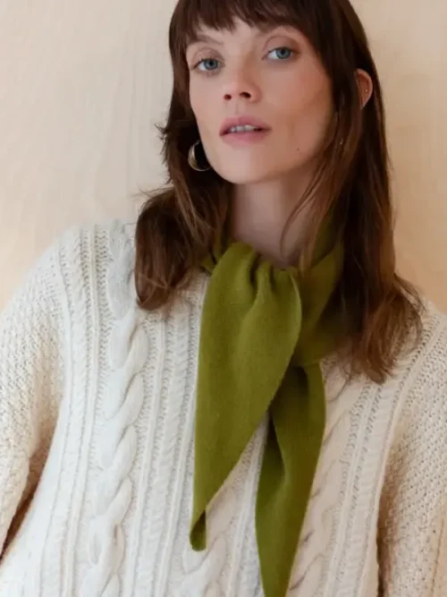 Olive Merino Wool Scarf