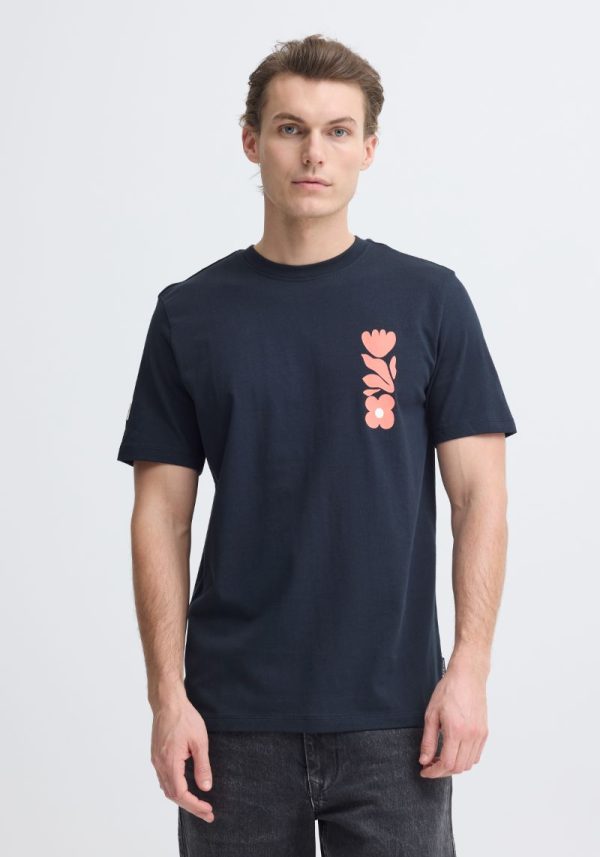 Abstract Floral Navy T-Shirt
