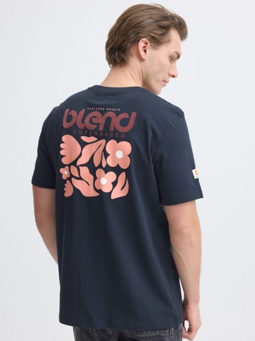 Abstract Floral Navy T-Shirt