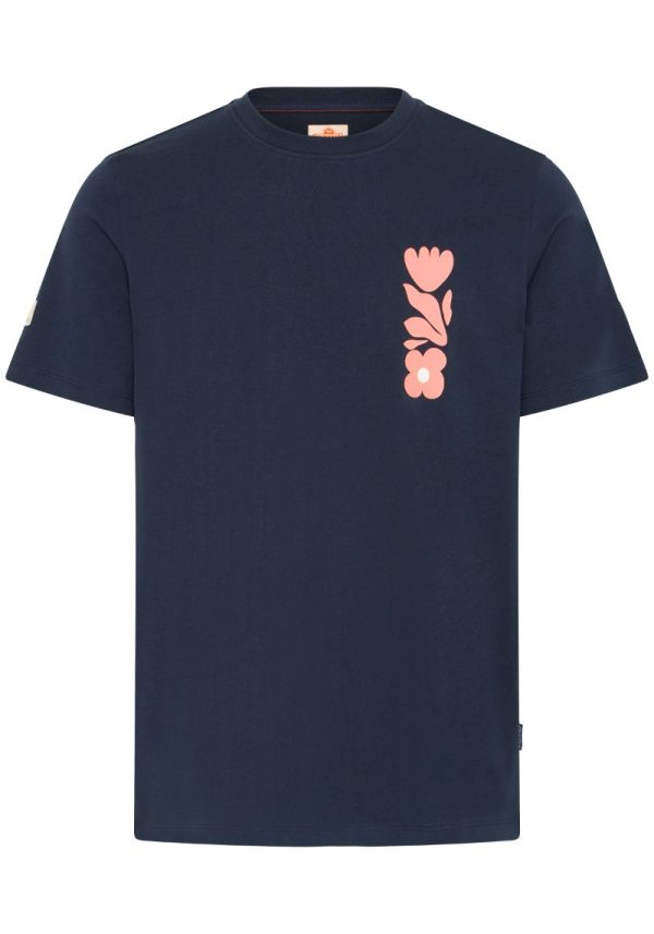 Abstract Floral Navy T-Shirt