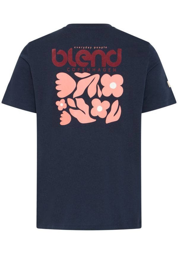 Abstract Floral Navy T-Shirt