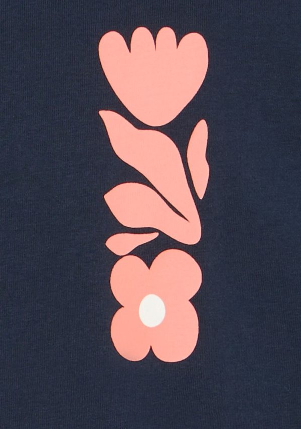 Abstract Floral Navy T-Shirt