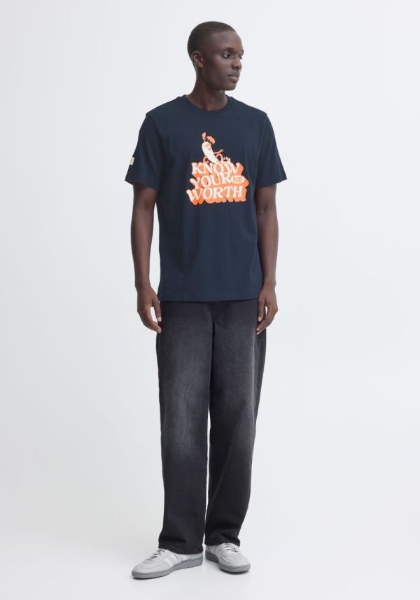 Know Your Worth Navy T-Shirt