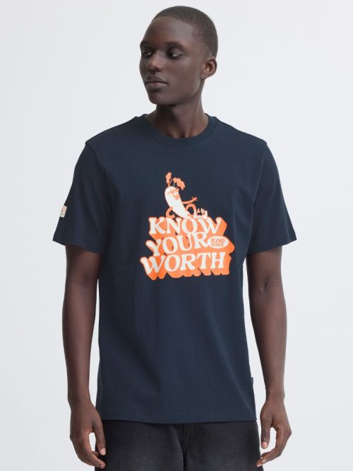 Know Your Worth Navy T-Shirt