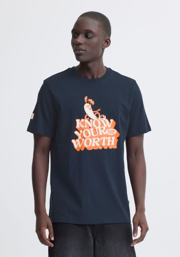 Know Your Worth Navy T-Shirt