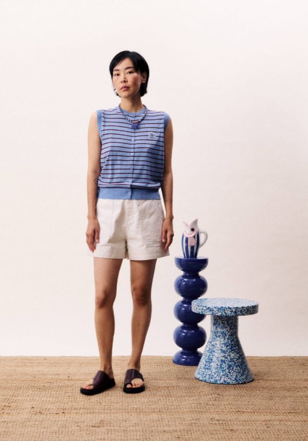 Frnch bleu lavande knit 2 Glacier Cardigan