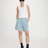 Vars Striped Denim Shorts