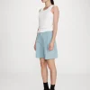 Vars Striped Denim Shorts