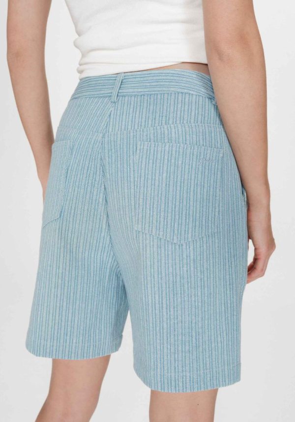 Vars Striped Denim Shorts