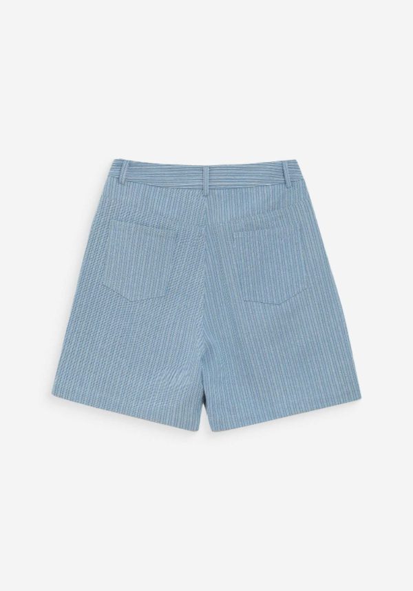 Vars Striped Denim Shorts