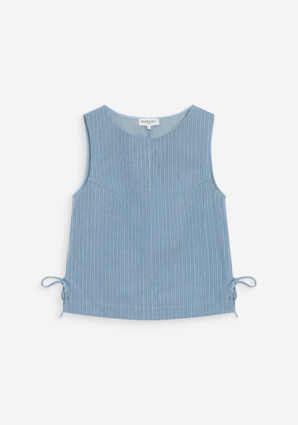 Vendome Striped Denim Top