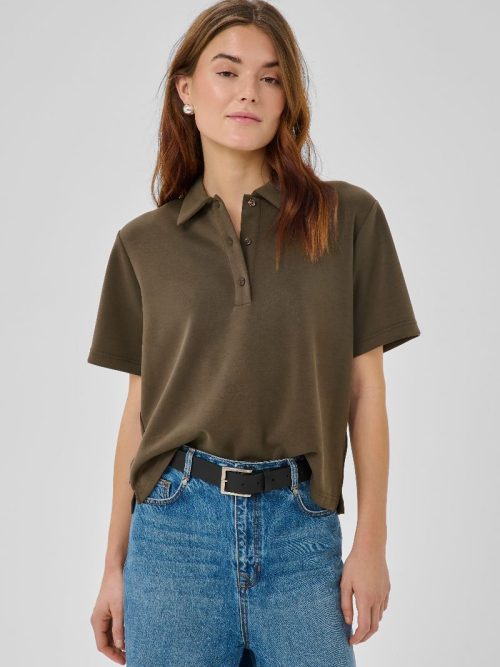 Helen Major brown Polo Top