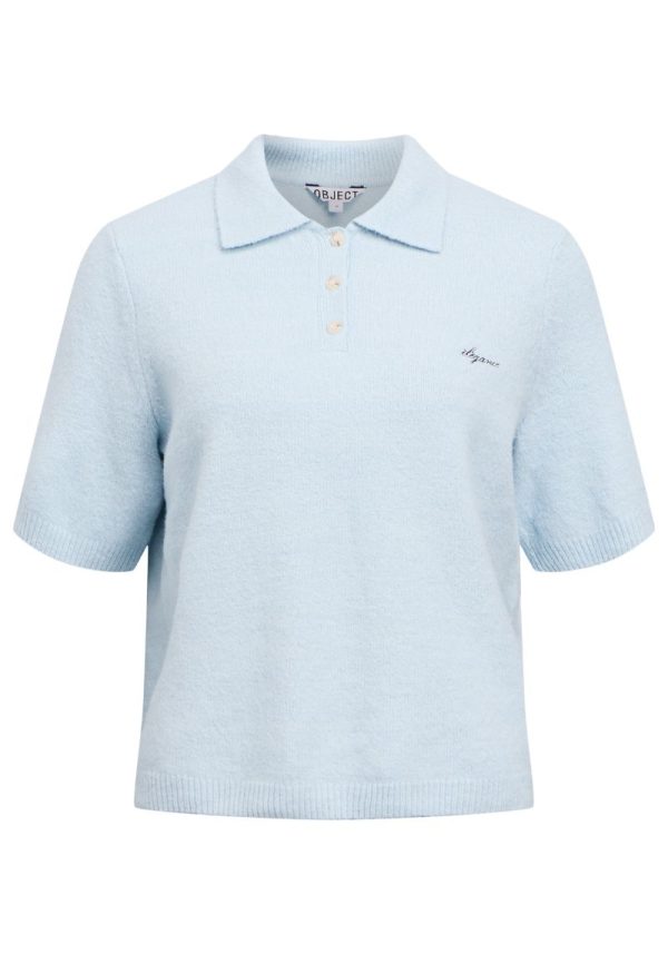 Debbie Ciel Blue Polo Knit
