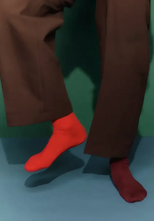 Pairs Post Box Red Merino Socks