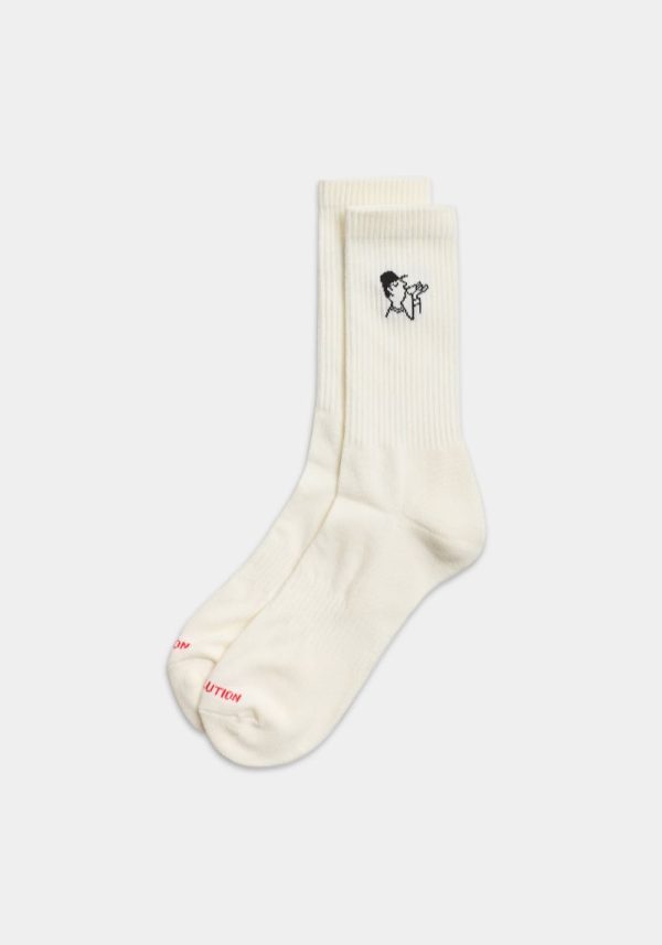 Coffee Drinker White Socks