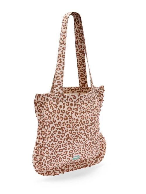 Monica Leopard Print Frill Tote Bag