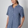Alexa Navy Stripe Shirt Dress