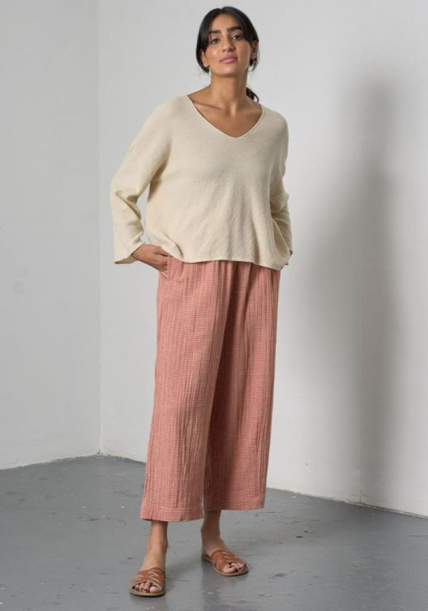 Clara  Rust Check Trousers