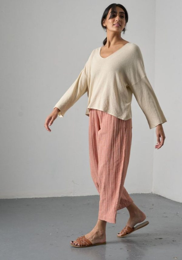 Clara  Rust Check Trousers