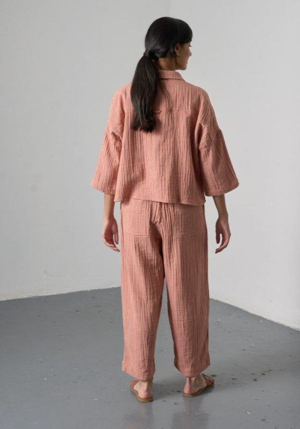 Clara  Rust Check Trousers