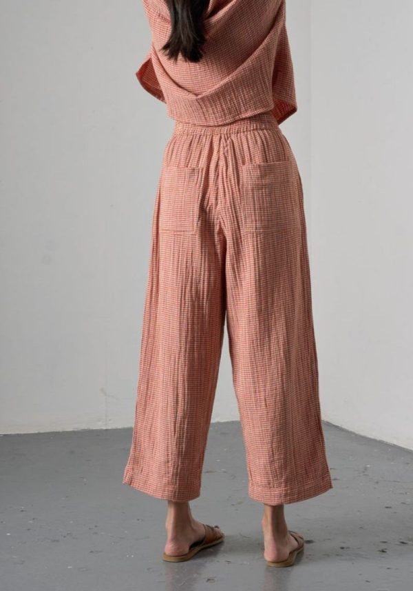 Clara  Rust Check Trousers