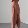 Clara  Rust Check Trousers