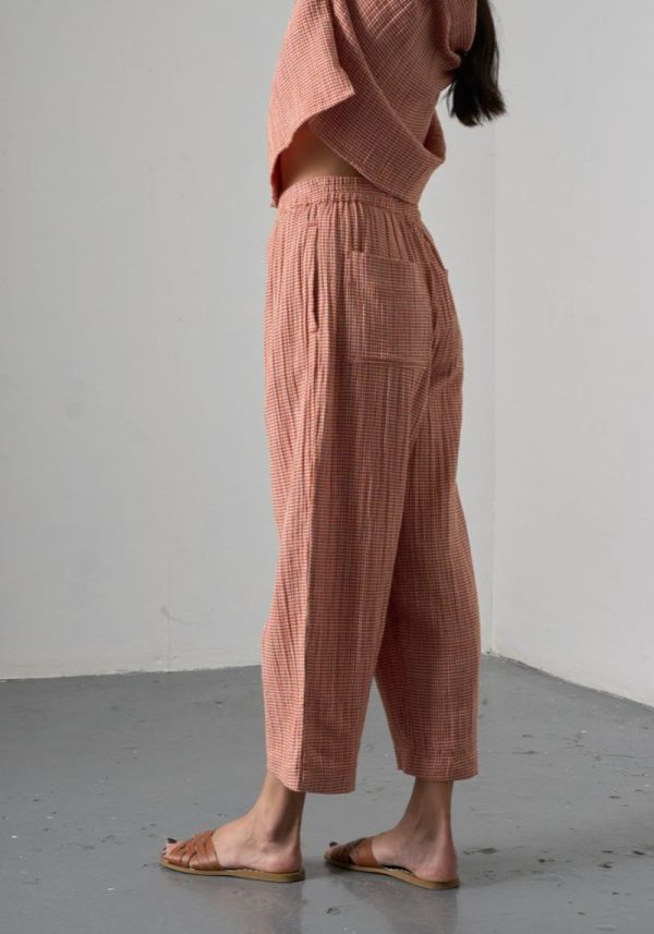 Clara  Rust Check Trousers