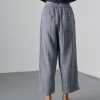 Biblico clara check navy trousers 2 Clara Navy Check Trousers