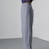 Biblico clara check navy trousers 3 Clara Navy Check Trousers