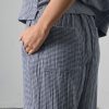 Biblico clara check navy trousers 6 Clara Navy Check Trousers