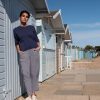 Biblico clara check navy trousers 8 Clara Navy Check Trousers