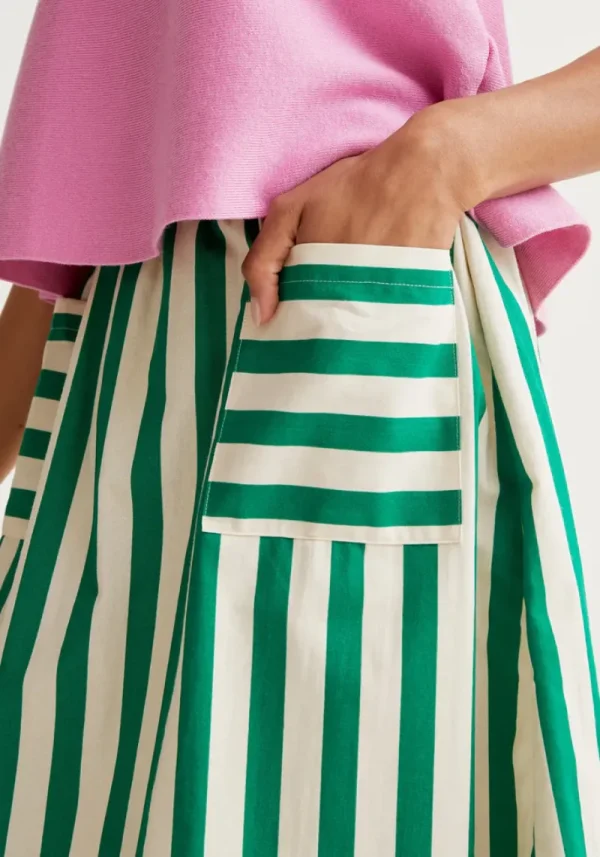 Compania bamboo stripe skirt 4 Bamboo Midi Skirt
