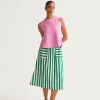 Compania bamboo stripe skirt 5 Bamboo Midi Skirt