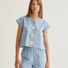 Compania blue daisy shirt 1 Darling Daisy Blouse