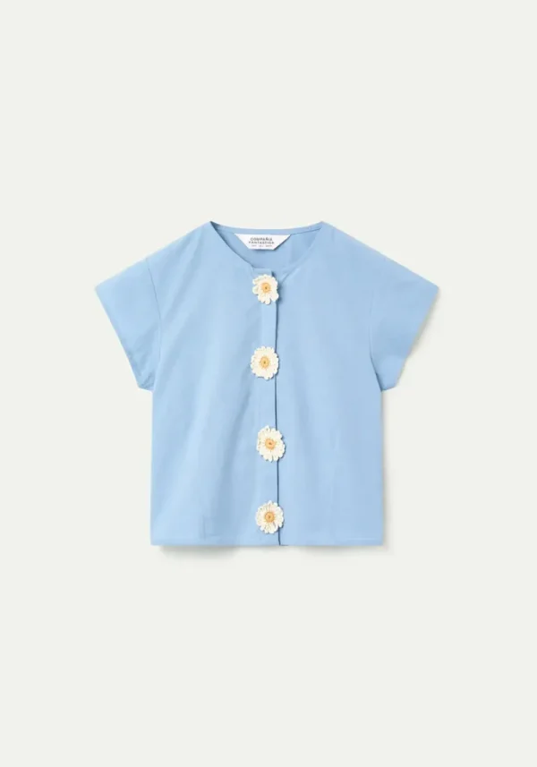 Compania blue daisy shirt 2 Darling Daisy Blouse