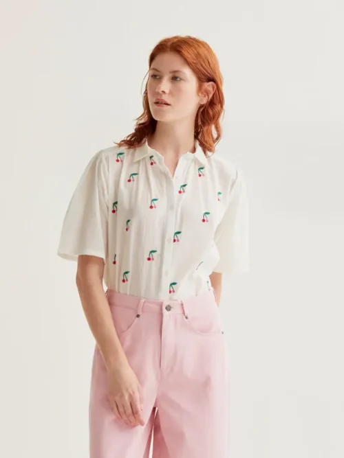 Cherry Embroidered Blouse