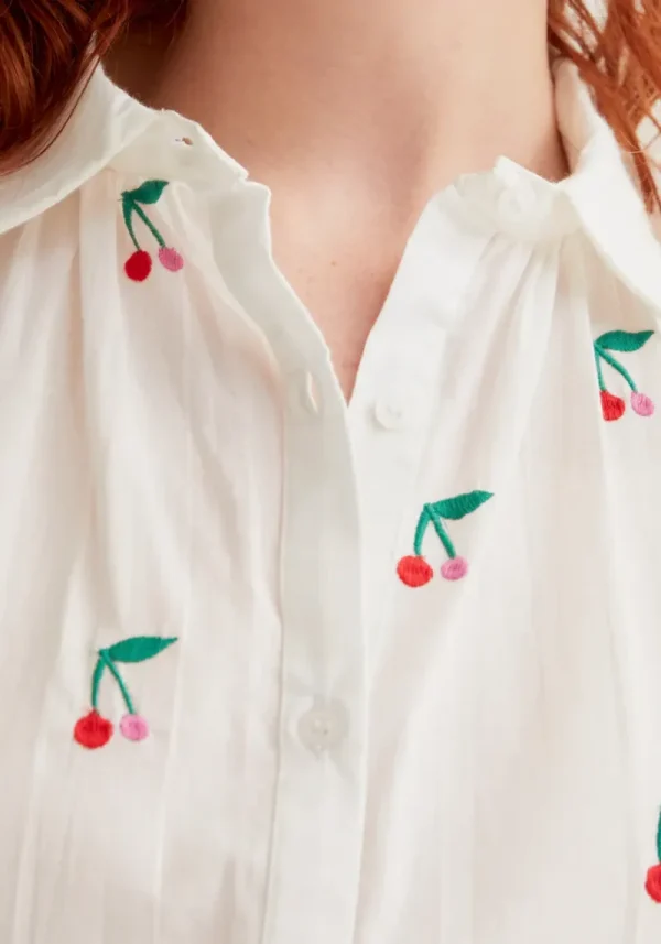 Cherry Embroidered Blouse