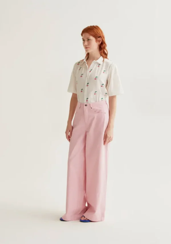 Cherry Embroidered Blouse