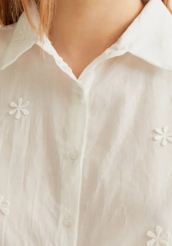 White Embroidered Blouse