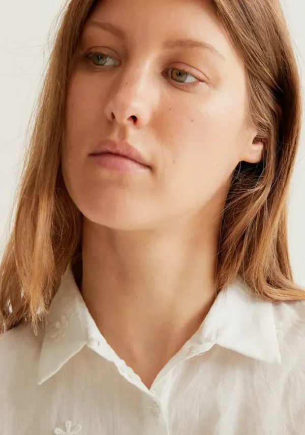 White Embroidered Blouse