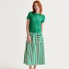 Flora Open Embroidered Green Knit
