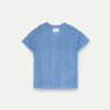 Compania light blue knit 2 Flora Open Embroidered Blue Knit