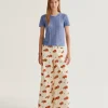 Compania light blue knit 5 Flora Open Embroidered Blue Knit