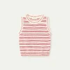 Compania red stripe tank 2 Shirley Red Sleeveless Striped Knit